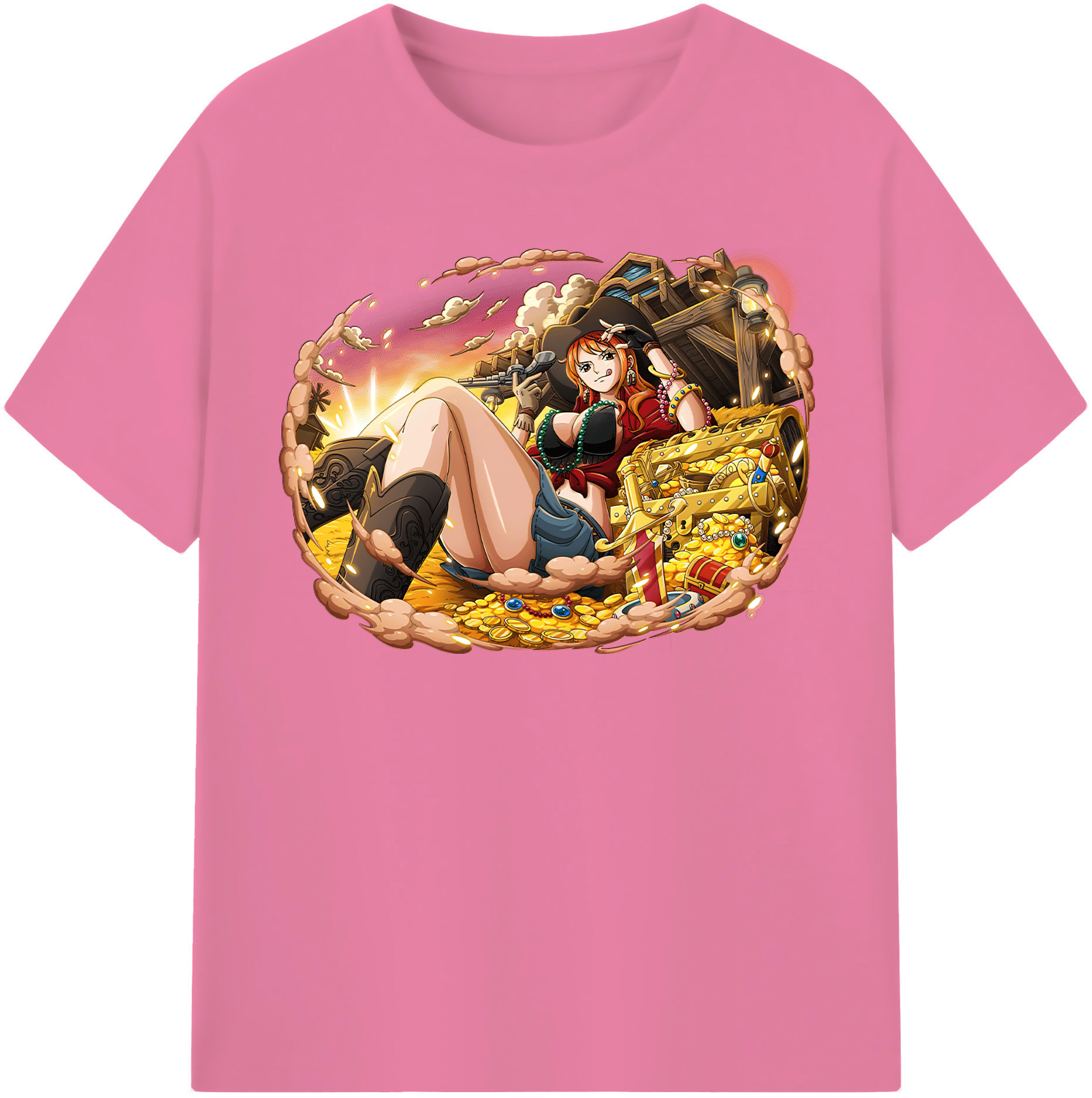 ワンピース ナミ ONE PIECE Nami 綿100％半袖Tシャツ（フロントプリント）